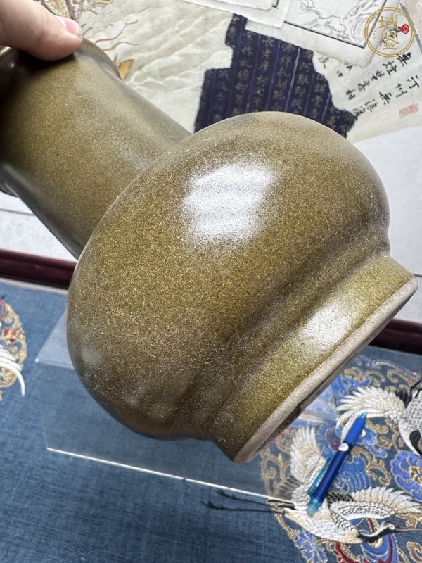 古玩陶瓷茶葉末釉渣斗真品鑒賞圖