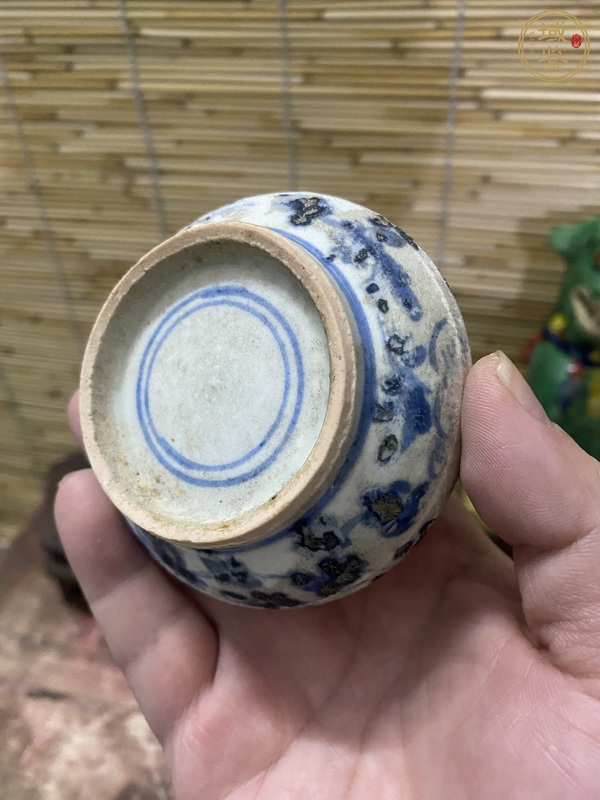 古玩陶瓷青花水盂真品鑒賞圖