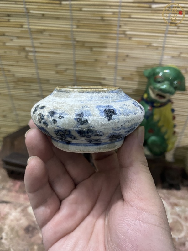 古玩陶瓷青花水盂真品鑒賞圖