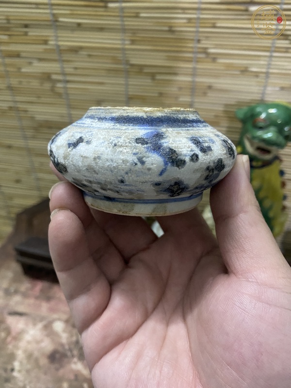 古玩陶瓷青花水盂真品鑒賞圖