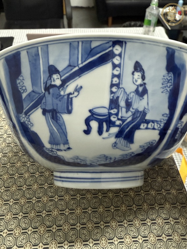 古玩陶瓷青花人物故事大碗真品鑒賞圖