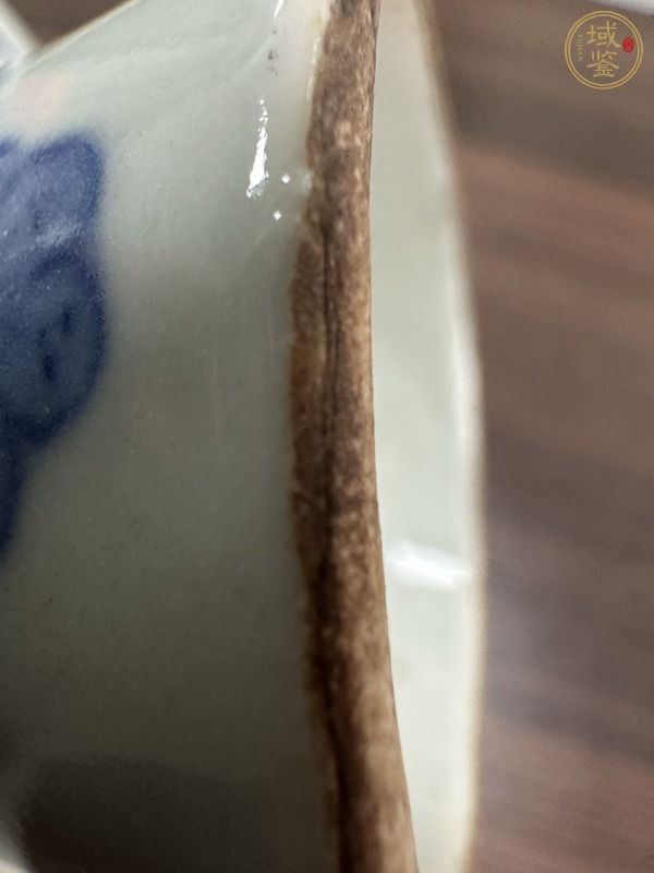 古玩陶瓷青花花卉詩(shī)文高足杯托真品鑒賞圖