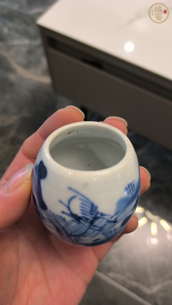 古玩陶瓷青花鳥食罐真品鑒賞圖