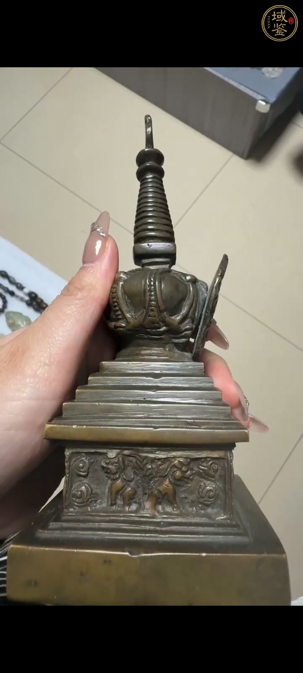 古玩銅器銅佛塔真品鑒賞圖