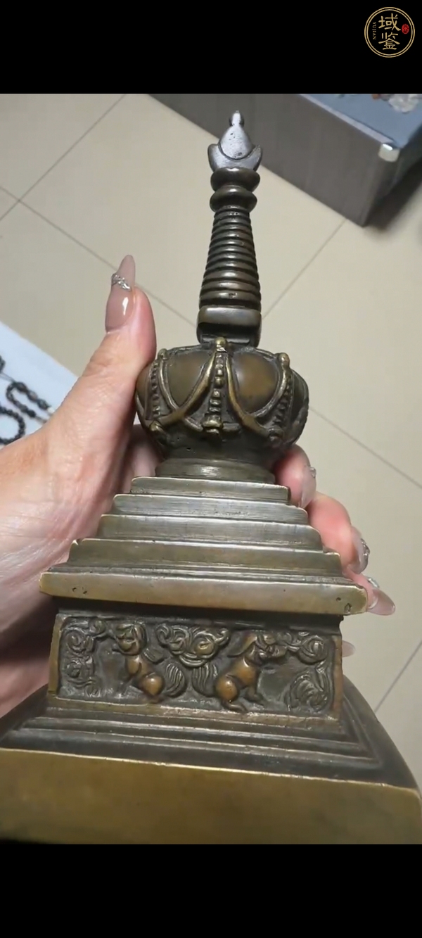 古玩銅器銅佛塔真品鑒賞圖