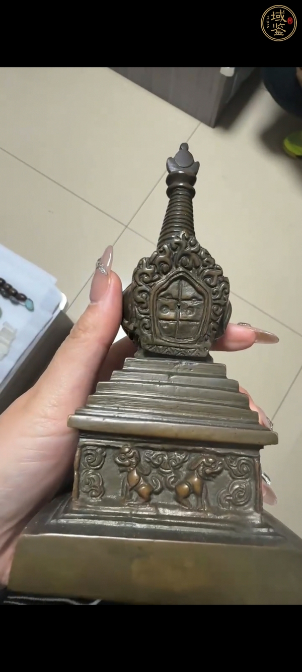 古玩銅器銅佛塔真品鑒賞圖