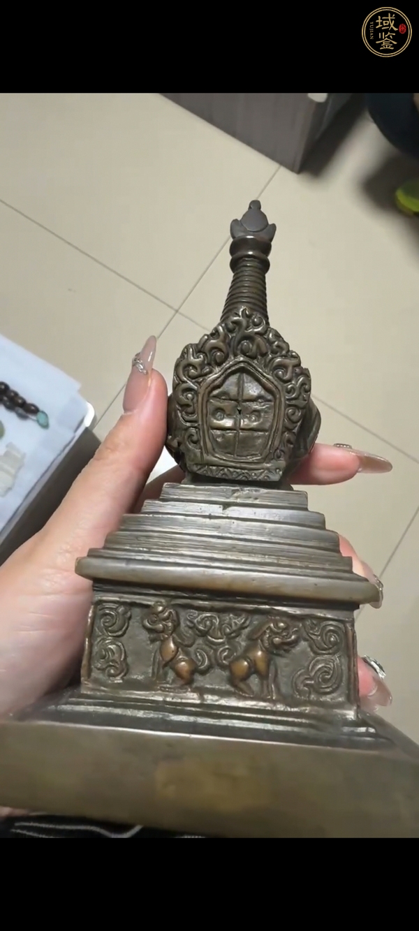 古玩銅器銅佛塔真品鑒賞圖