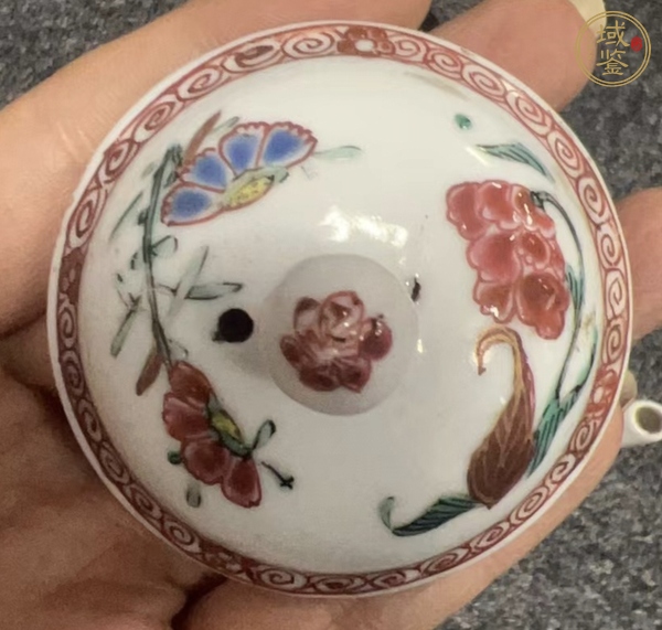 古玩陶瓷粉彩花卉紋茶壺真品鑒賞圖