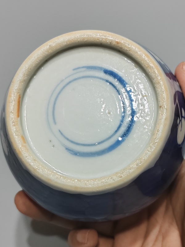 古玩陶瓷清光緒冰梅罐?砂口全美品拍賣，當前價格1800元
