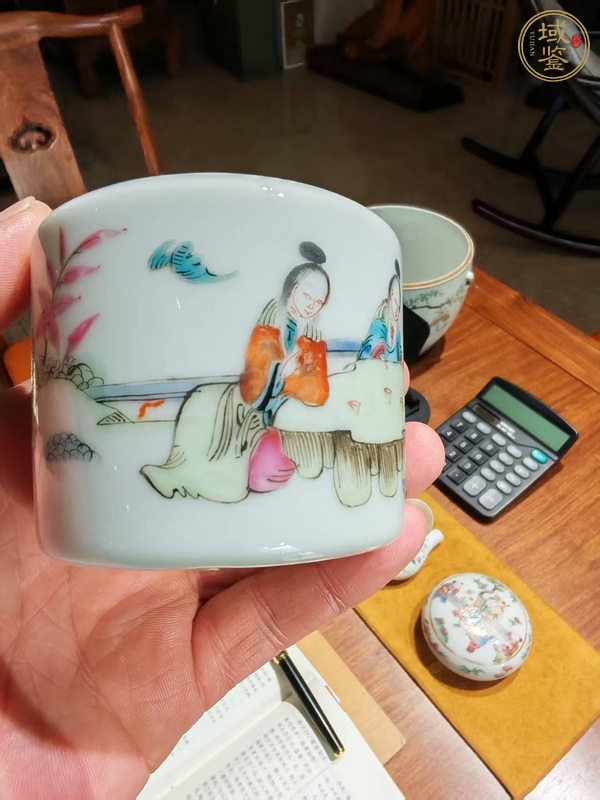 古玩陶瓷粉彩酒溫真品鑒賞圖