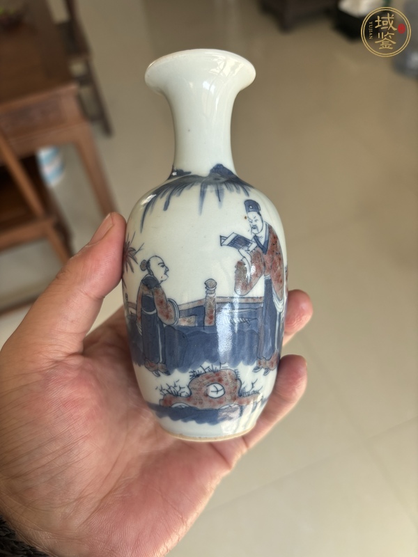 古玩陶瓷青花釉里紅瓶真品鑒賞圖