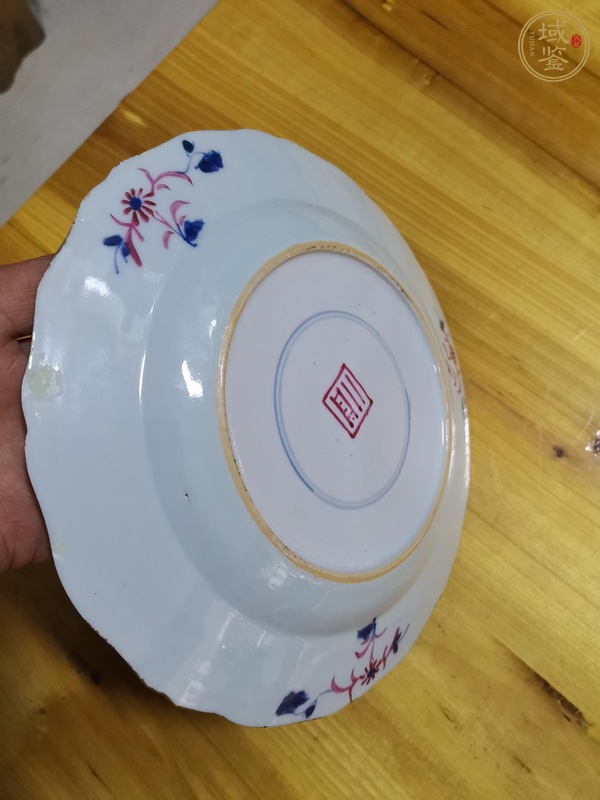 古玩陶瓷青花胭脂盤真品鑒賞圖