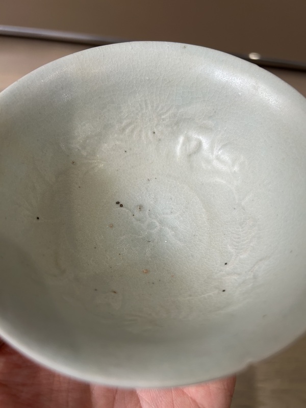 古玩陶瓷元代樞府瓷白釉印花碗拍賣,當前價格5000元