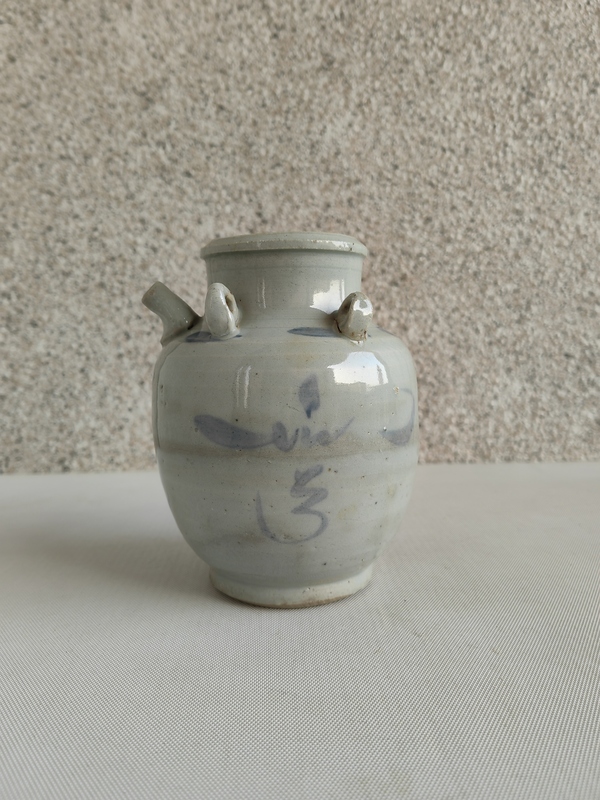 古玩陶瓷青花福字四系壺拍賣,當前價格680元