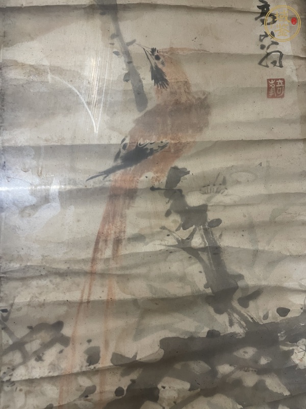 古玩字畫高奇峰（款）花鳥圖真品鑒賞圖