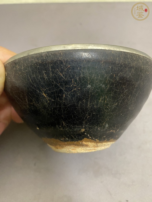 古玩陶瓷吉州窯黑釉茶盞真品鑒賞圖