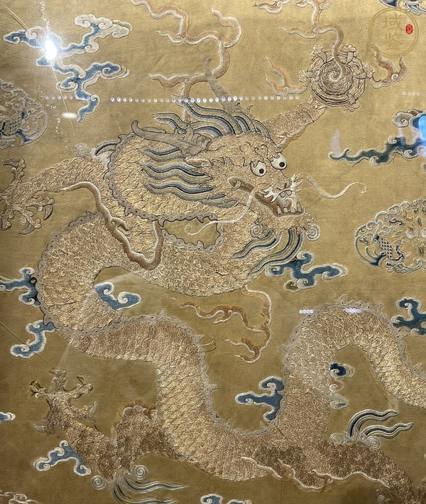 古玩雜項(xiàng)龍紋繡片真品鑒賞圖