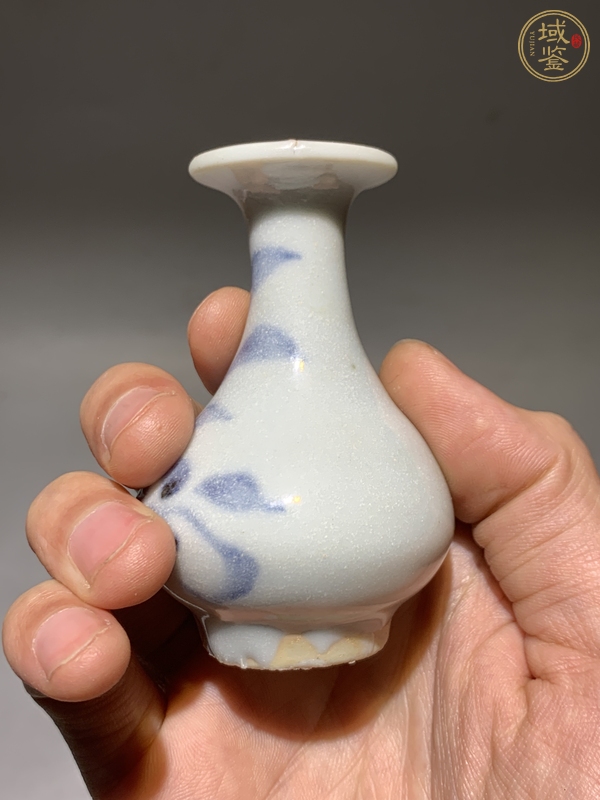 古玩陶瓷青花花卉紋玉壺春瓶真品鑒賞圖