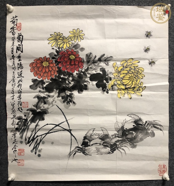 古玩字畫菊香真品鑒賞圖