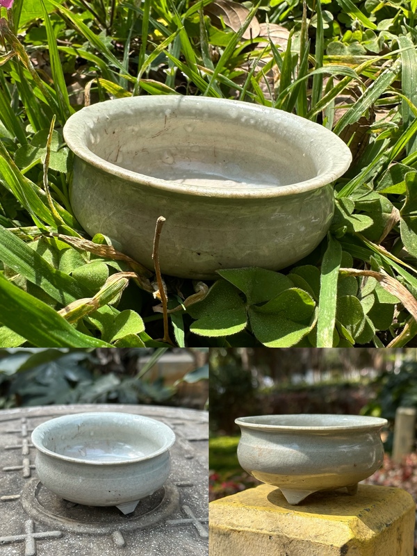 古玩陶瓷龍泉青瓷三足爐拍賣，當前價格4000元