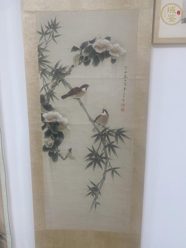 古玩字畫(huà)王夢(mèng)白款花鳥(niǎo)真品鑒賞圖