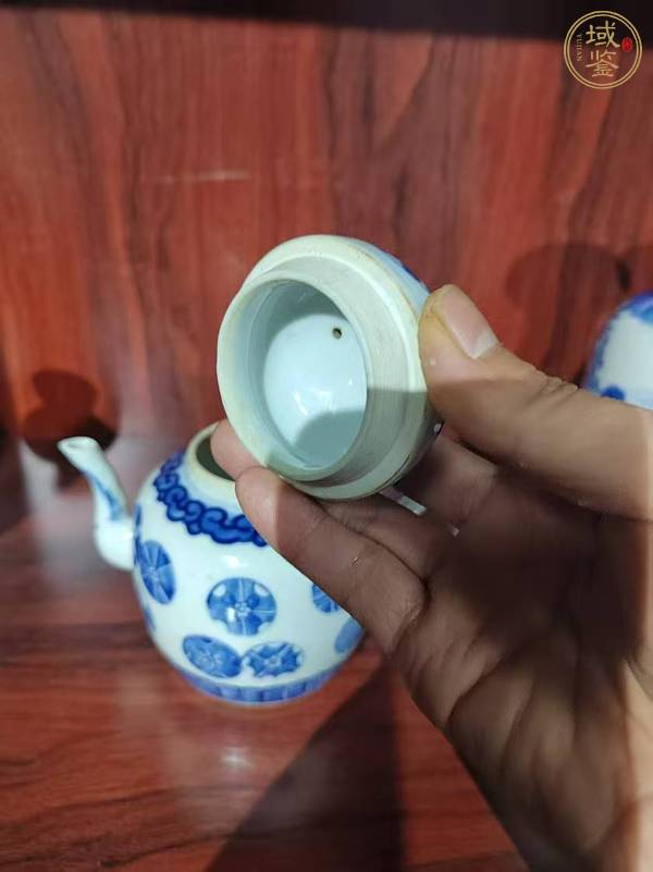 古玩陶瓷青花皮球花卉茶壺，模糊，疑似復(fù)窯真品鑒賞圖