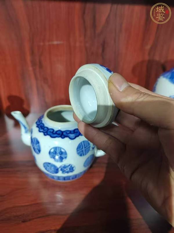 古玩陶瓷青花皮球花卉茶壺，模糊，疑似復(fù)窯真品鑒賞圖