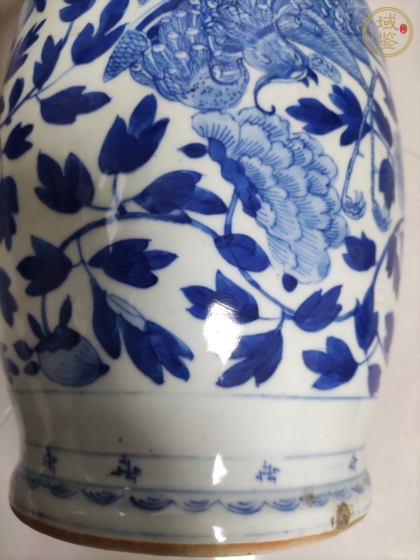 古玩陶瓷花鳥紋青花瓶真品鑒賞圖