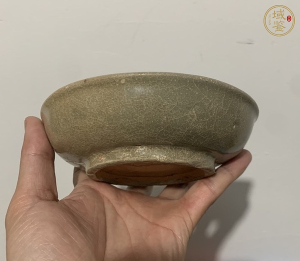 古玩陶瓷龍泉青瓷奓口洗真品鑒賞圖