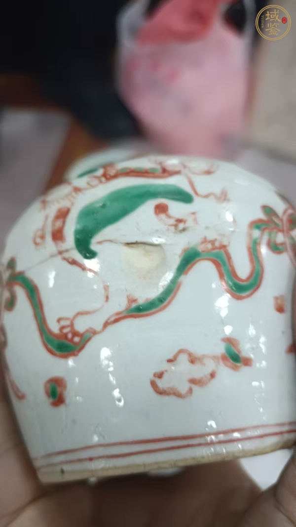 古玩陶瓷獅紋水盂真品鑒賞圖