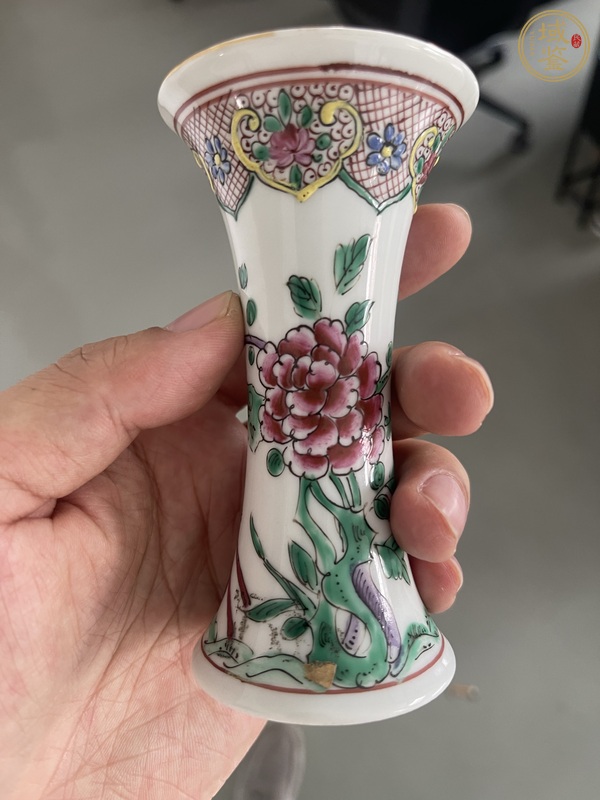 古玩陶瓷束腰花觚真品鑒賞圖