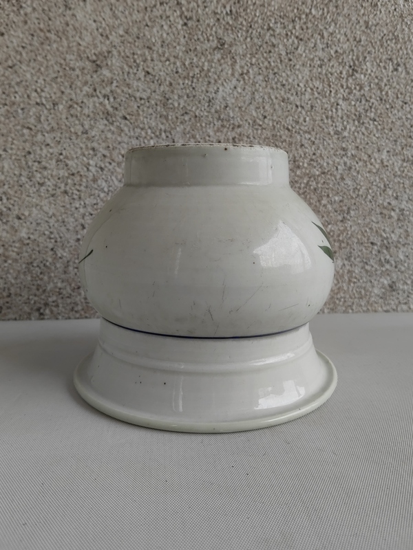 古玩陶瓷釉下彩竹報平安圖花囊拍賣,當前價格555元