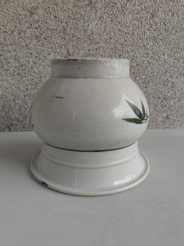 古玩陶瓷釉下彩竹報平安圖花囊拍賣,當前價格555元