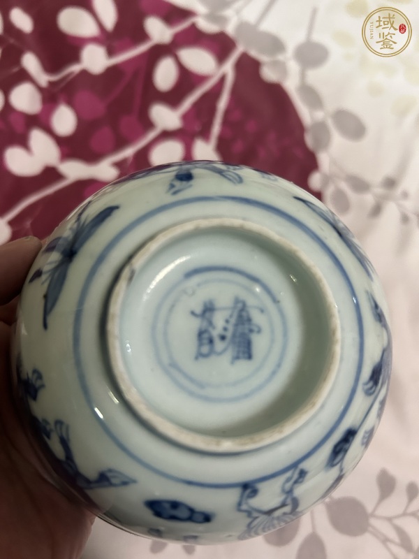 古玩陶瓷青花牧牛圖茶碗真品鑒賞圖