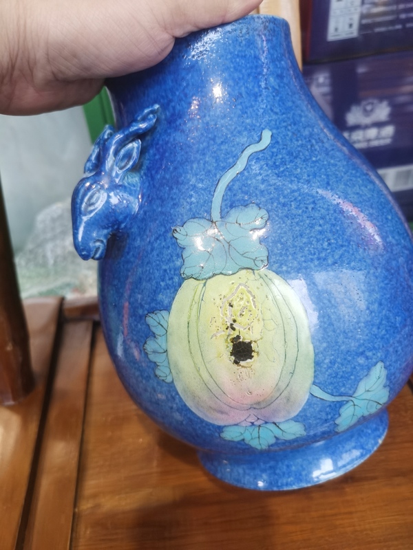古玩陶瓷鹿頭尊拍賣,當前價格9800元