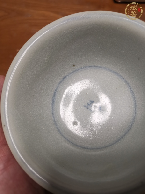 古玩陶瓷青花文字茶碗真品鑒賞圖