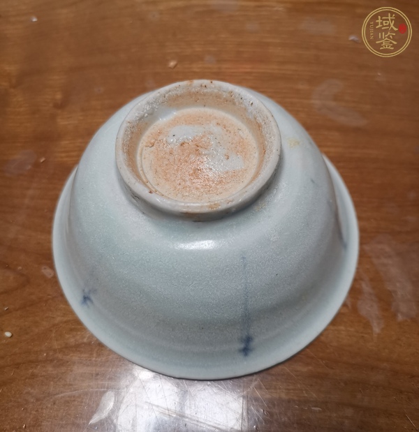 古玩陶瓷青花文字茶碗真品鑒賞圖