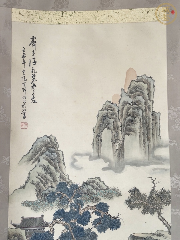 古玩字畫霽光浮瓦碧參差真品鑒賞圖