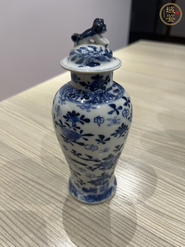 古玩陶瓷青花花卉紋雞腿瓶真品鑒賞圖