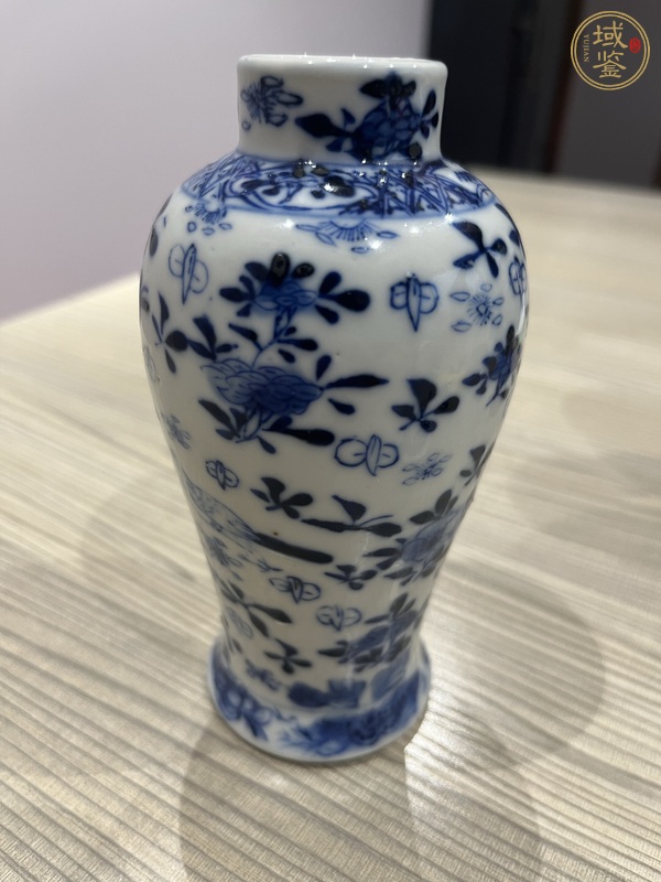 古玩陶瓷青花花卉紋雞腿瓶真品鑒賞圖