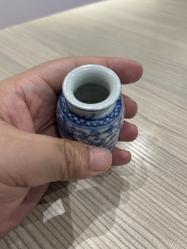 古玩陶瓷青花淡描花卉紋水盂拍賣,當前價格1288元