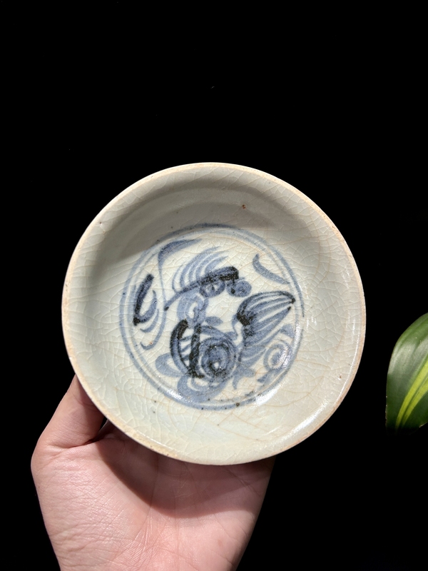 古玩陶瓷【館藏級精品】【明:正德】明中期 青花麒麟望月紋盤拍賣，當(dāng)前價(jià)格0元