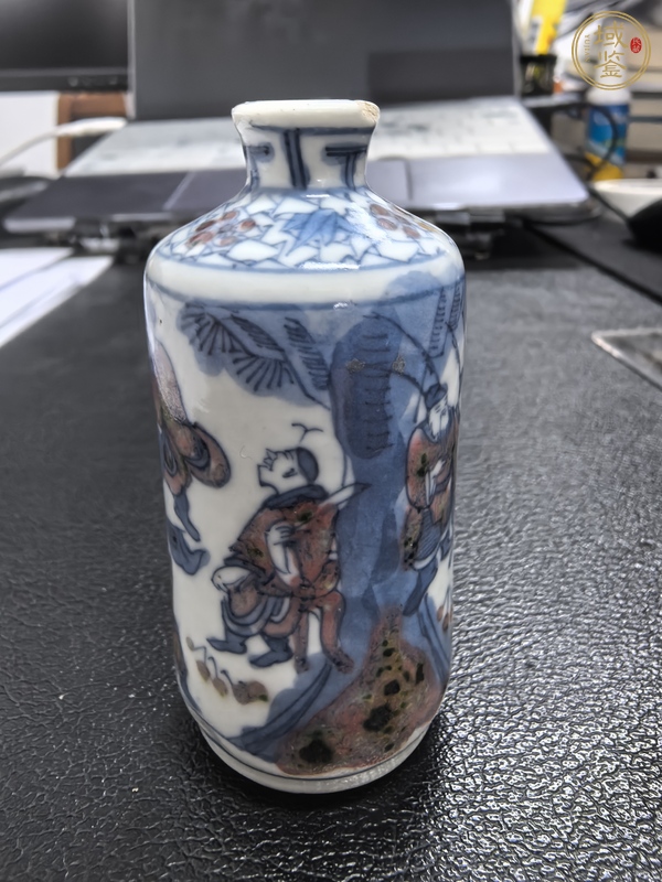 古玩陶瓷青花釉里紅鼻煙壺真品鑒賞圖