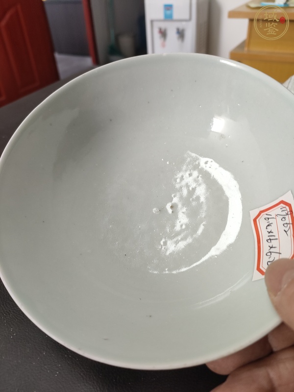 古玩陶瓷青花荷蓮紋茶碗真品鑒賞圖