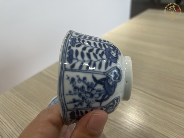 古玩陶瓷青花花卉紋杯真品鑒賞圖