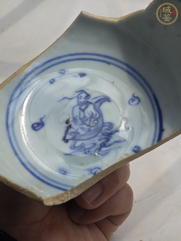 古玩陶瓷青花人物紋高足杯真品鑒賞圖