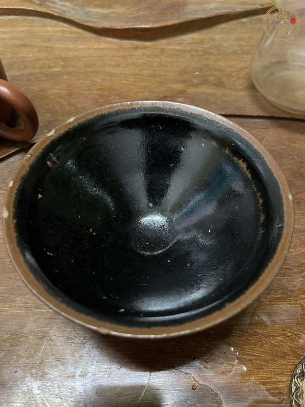 古玩陶瓷黑釉茶盞真品鑒賞圖