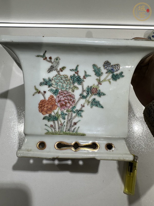 古玩陶瓷 花鳥紋花盆真品鑒賞圖