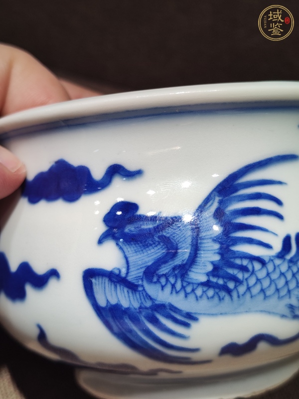 古玩陶瓷龍鳳紋青花香爐真品鑒賞圖