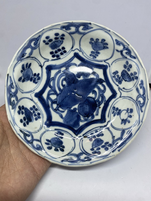 古玩陶瓷明晚期青花雜寶紋克拉克盤拍賣,當(dāng)前價(jià)格1288元